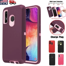 For Samsung Galaxy A20/A30 Case Heavy Duty Hybrid Shockproof 3-Layer Hard Cover