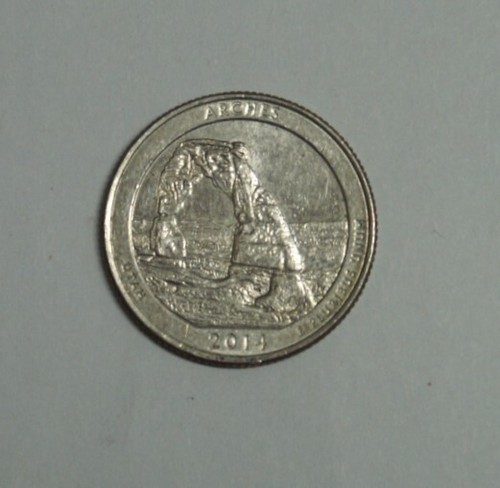 SN540 2014 D Washington Quarter Error Die Chip Above Utah Arches Arch - Picture 4 of 4