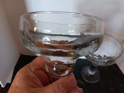 2 vasos Margarita vidrio prensado ondulado transparente grueso pesado, hechos en México 13,5 oz - Imagen 6 de 10
