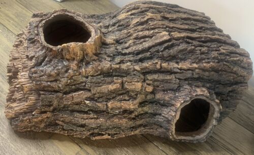 Aquarium Wood Fish Hiding Tank Resin Fake Logs Terrarium 15.5 x 9.5 x 6.5”