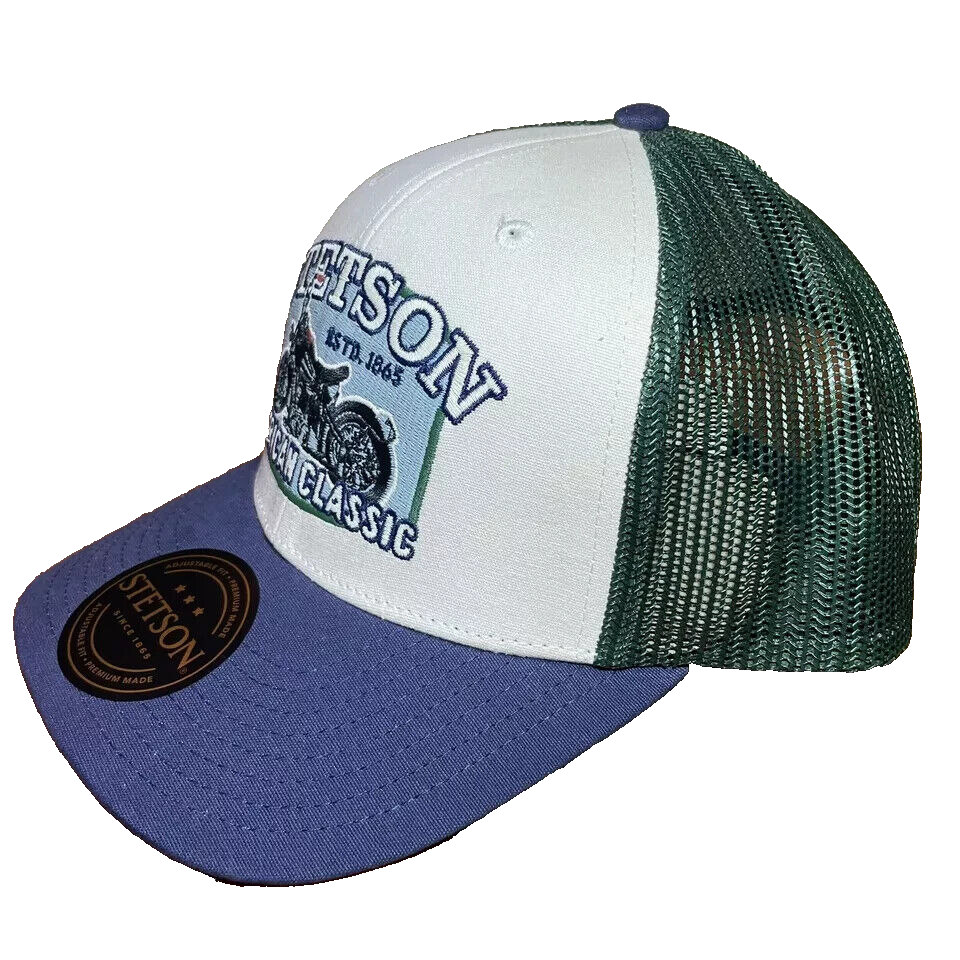 Stetson Hat American Classic Motorcycle Navy Blue Green