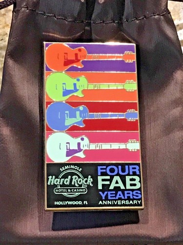 Pin Hard Rock Cafe 2008 Seminole Hollywood Florida EE. UU. logotipo del cuarto aniversario - Imagen 3 de 3