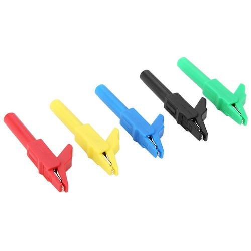 5Pcs 55mm Insulated Safety 4mm Banana Plug Test Clips - Picture 7 of 12