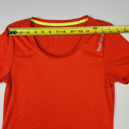 Reebok Speedwick activewear orange shirt top gym athletic sportswear trackwear - Picture 7 of 9