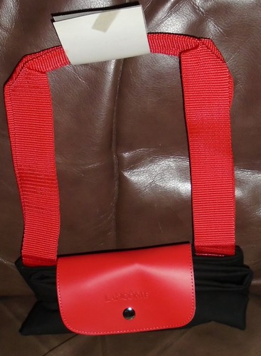 Lancome Black & Red Foldable Travel/Beach Tote Bag NWOT - Picture 10 of 11
