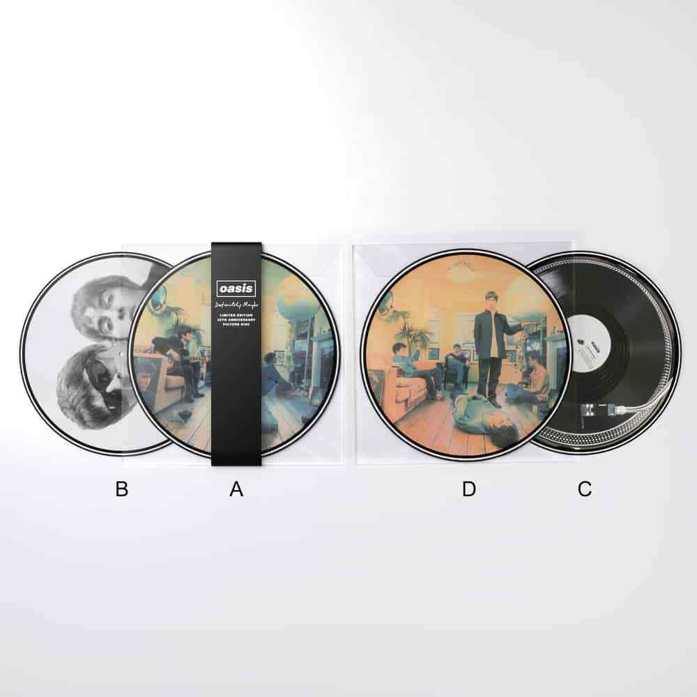 OASIS DEFINITELY MAYBE PICTURE DISC DOUBLE VINYL (25th Anniversary