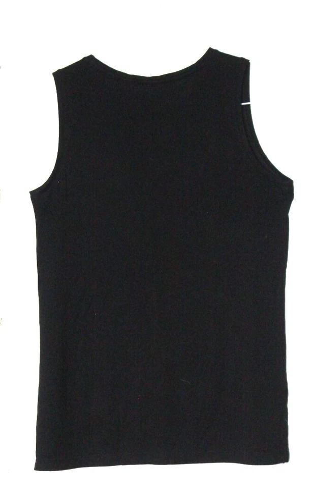 CAMISETA WILLI SMITH Damas Talla S Negro Sólido Sin Mangas Tejido Elástico Foto 4 de 4