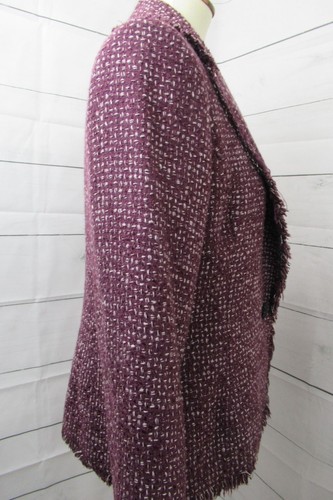 Women’s Pursuits Ltd. Classic Career Fringed Trim Tweed Blazer Size 10 - A2002 - Picture 5 of 12