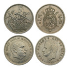 World Coins from Spain | 2 Spanish Coins Set, 5 Pesetas, 5 Pesetas πͺπΈ