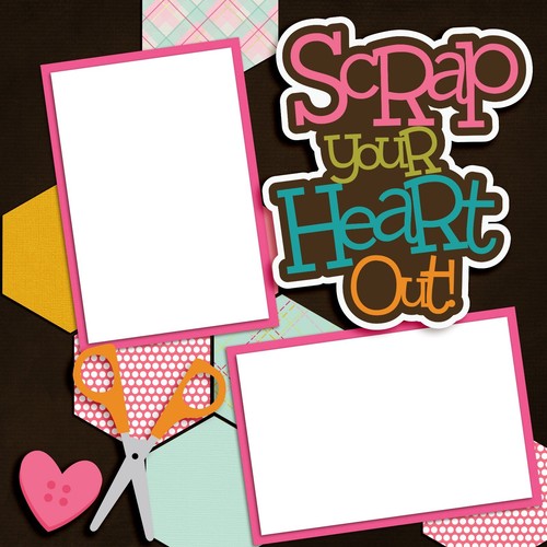 Scrap Your Heart Out - 2 vorgefertigte Sammelalbum Seiten - EZ Layout 3360 - Bild 3 von 4