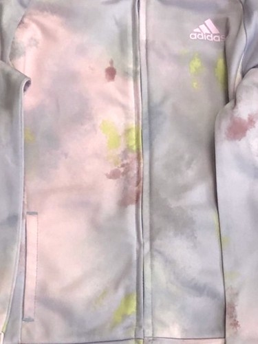 Adidas Girls 2pc Outfit Pink Tie Dye Track Suit Pants & Jacket Set - Picture 2 of 2