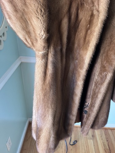 D’jimas M COAT Furs New York Vtg Mink Fur Jacket Womens M Brown Tan Autumn Haze - Picture 6 of 9