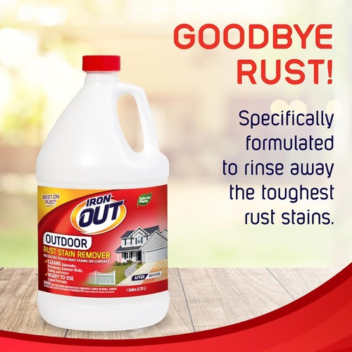 Iron OUT Liquid Rust Stain Remover, Pre-mixed, Quickly Removes Rust Stains from - Picture 3 of 6