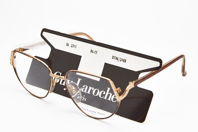 GUY LAROCHE GL2331 Gold Braun Schmetterlingsfassung Brille Vintage 80er Damen