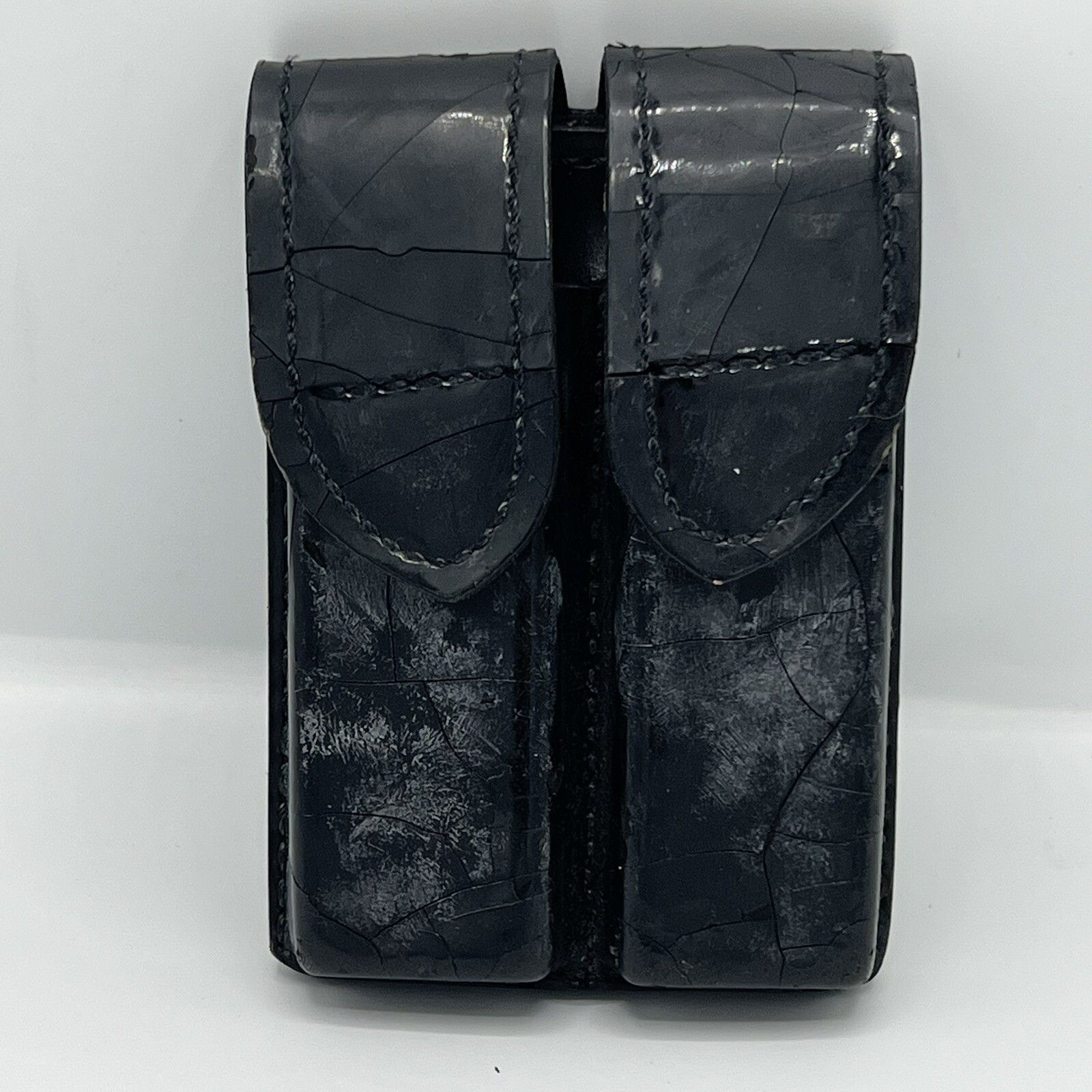 Safariland 77V Double Magazine Pouch Holster S&W 39 45 Auto J87 Black Leather-image