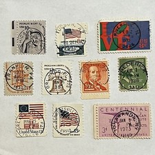 1930s-1980's LOT OF 10 DIFFERENT SON SOTN CANCELS ON US STAMPS