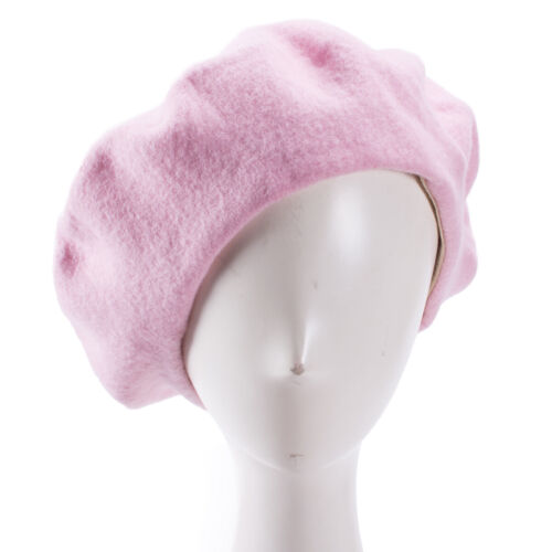 Womens French Art Basque Beret Cap Winter Beanie 100% Wool Warm Classic Tam Hats - Imagen 23 de 106