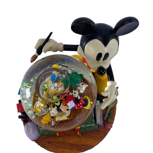 WALT DISNEY WORLD 100 Years Of Magic MICKEY MOUSE 2001 LARGE SNOWGLOBE Music Box - Picture 3 of 20