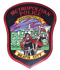 WASHINGTON DC -METROPOLITAN POLICE- Sheriff or Police Patch GRIM REAPER CEMETERY