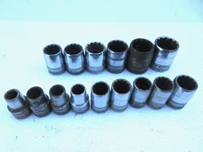 Vintage S-K Tools 1/2" Drive  SAE 12PC Sockets Made in USA