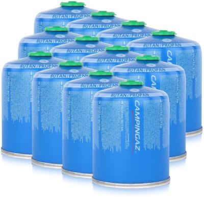 12x Campingaz CV470 450g Gaskartusche Ventil Easy Clic Butan/Propan 80/20