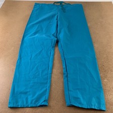 Fashion Seal 78853 Unisex Size Medium FP Teal Classic Drawstring Scrub Pants New