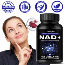 NAD Supplement with Nicotinamide Riboside Plus Resveratrol for Anti Aging