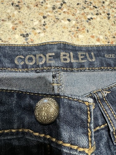 Code Bleu Andrea Bootcut Jeans Embroidered Rhinestone Sequin Western Women's 8R - Picture 3 of 7