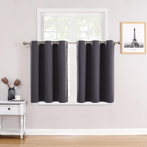 Small Window Curtains for Kitchen and Bedroom - Grommet Short Thermal Insulated - Picture 10 of 12