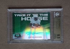 2018 Leaf Valiant Justin Jackson Green Take It To The House Auto /60 BGS 9.5/10