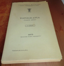 Corso di topografia Accademia Militare in fascicoli anno accademico 1975