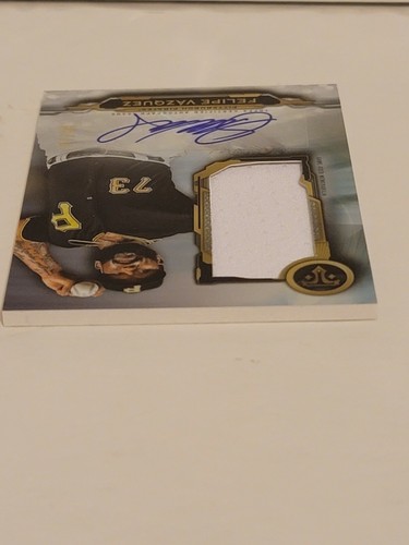 2019 Topps Triple Threads Felipe Vazquez AUJR-FV Auto Jumbo Relic 57/99 - Picture 5 of 12