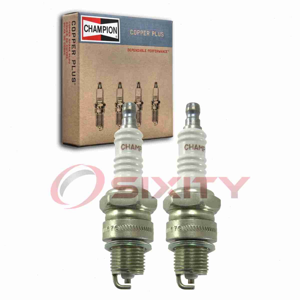 2 pc Champion Copper Plus 932M Spark Plugs for QL82YC 6422 3133 1506 1503 jl