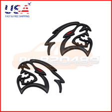 2pcs Black Hellcat Red Eye Fender Door Emblem Badge For Challenger Charger 2pcs Black Hellcat Red Eye Fender Door Emblem Badge For Challenger Charger