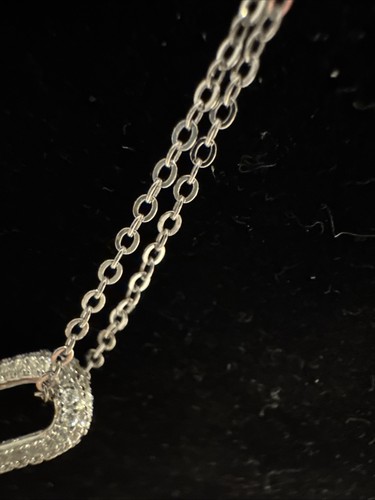 Designer Style Sterling Silver 925 Hardware Double Link Horseshoe Double Chain - Picture 5 of 11