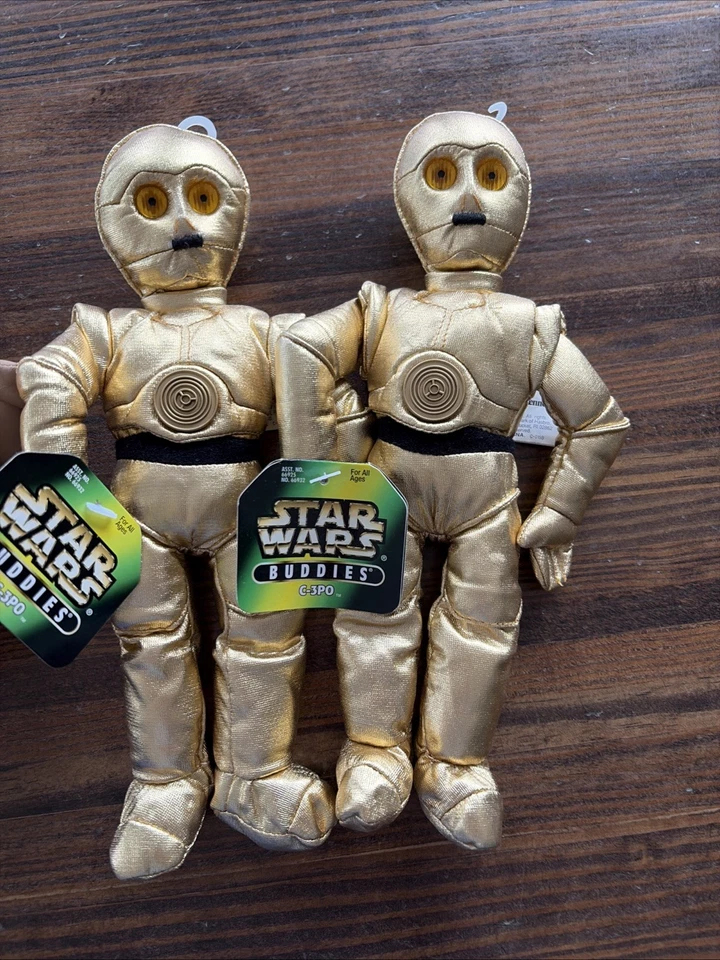 Lote de 5 gorros Star Wars Kenner Plush Buddies novos com etiquetas - Imagem 2 de 4