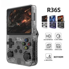 128G R36S Retro Handheld Video Game Console Linux System 3.5Inch IPS Screen R35s