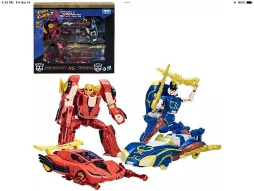 Transformers Collaborative Street Fighter II Mash-Up Hot Rod Ken vs Arcee Chun - Picture 4 of 16