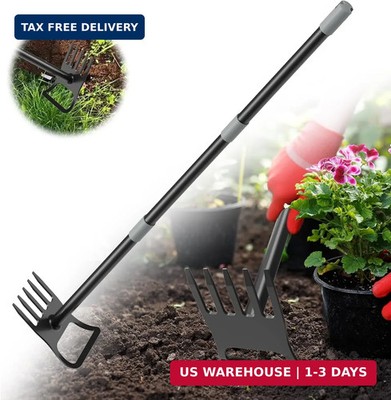 Garden Hoe, 2-in-1 Garden Hoe, 60'' Adjustable Handle, Sharp Blade, Efficient Wee