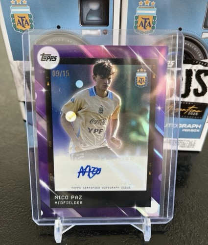 Nico Paz /15 Signee Signed Auto - 2025 Topps Focus Argentina