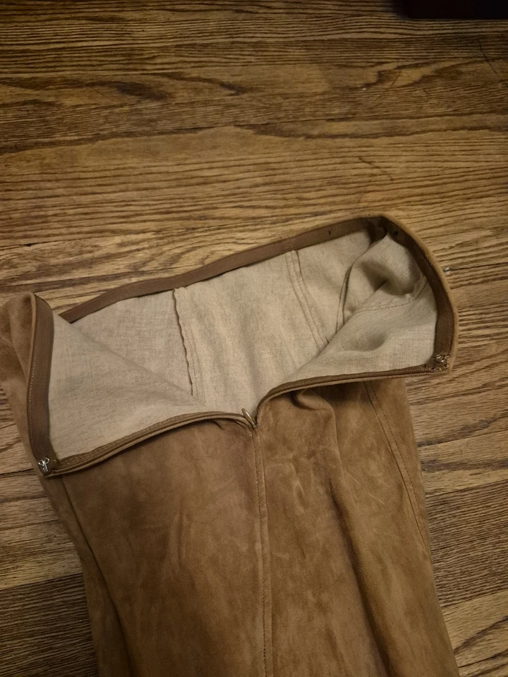 女式 Suade 皮裤骆驼色 — 第 2/4 张图片