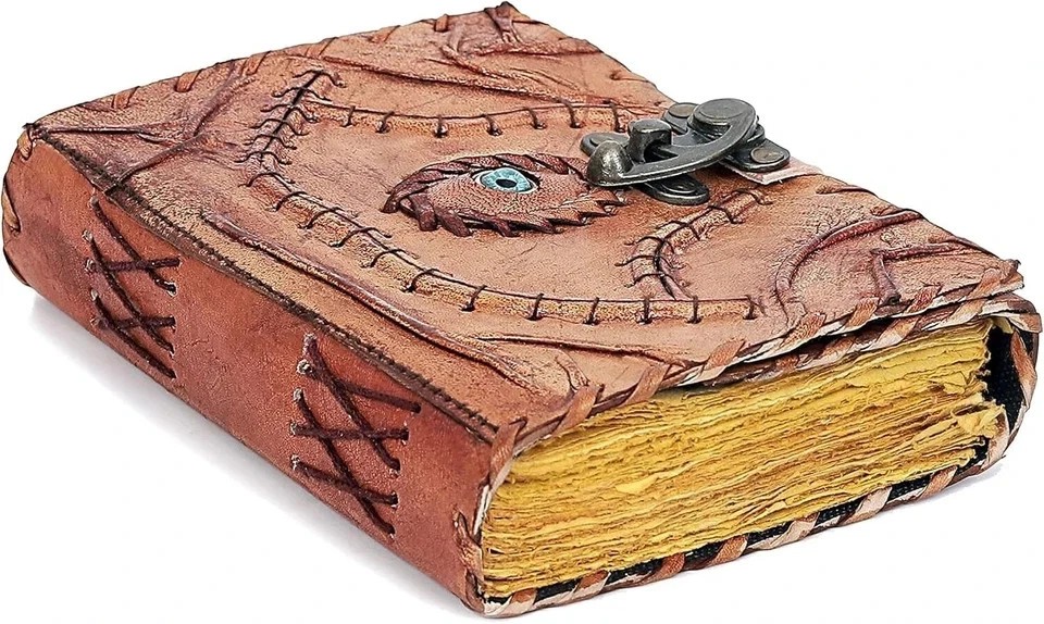 Vintage Hocus Pocus Book of Spells Leather Journal Evil Eye Diary Book Gift 5X7" - Image 2 of 4