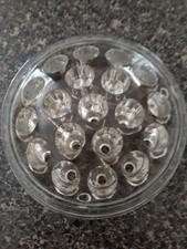 Vintage Large Round 19 Hole Glass Flower Frogs 4.5" Diameter