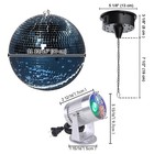 AplusChoice 12" Blue Disco Ball w/ RGB Spotlight & Rotator Motor Party Light Kit — photo 7