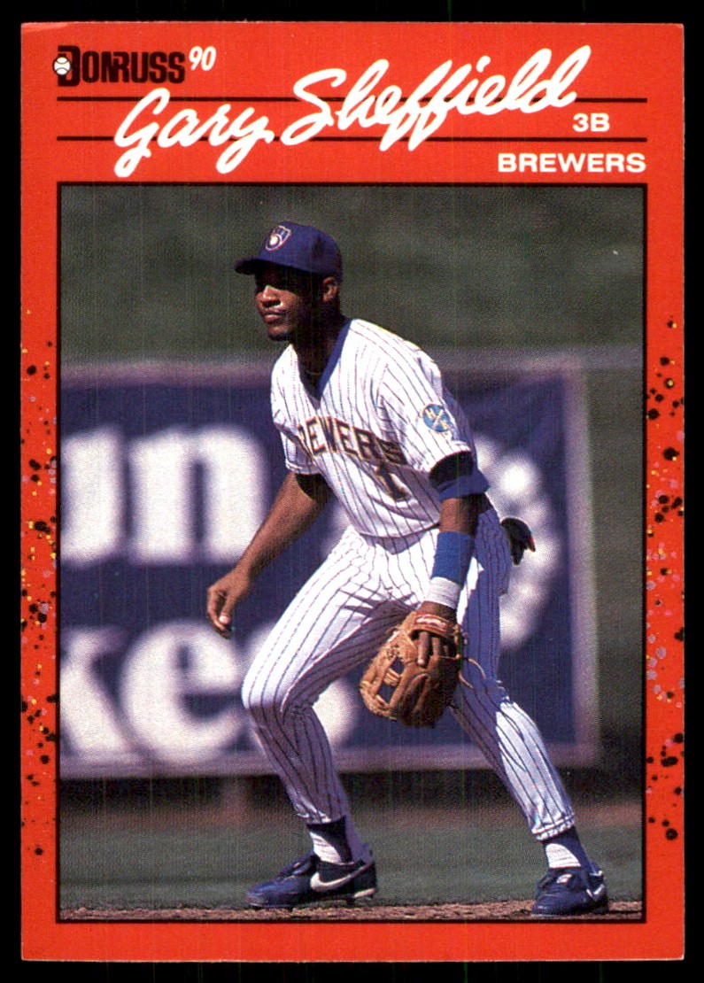 Gary Sheffield 1990 Donruss #501 Brewers MLB READ FREE SHIPPING AutographDen