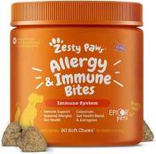 Zesty Paws Allergy Immune Bites - Dog Allergy Chews, Dog Probiotics for Itchy Sk