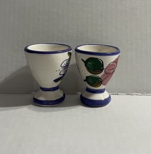 Pier 1 Floral Egg Cups Set Of 2 - Picture 4 of 8
