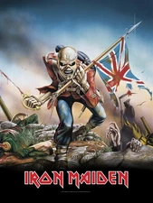 Iron Maiden - Rocksax - Iron Maiden - Sherpa Fleece Throw - Trooper (50 in x 60