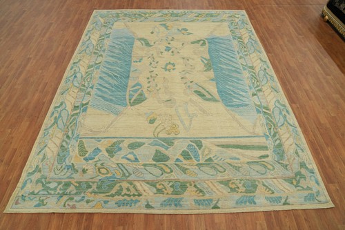 Authentic Oushak Turkish Area Rug 9x12 ft Handmade Wool Vegetable Dye Carpet - Picture 2 of 13
