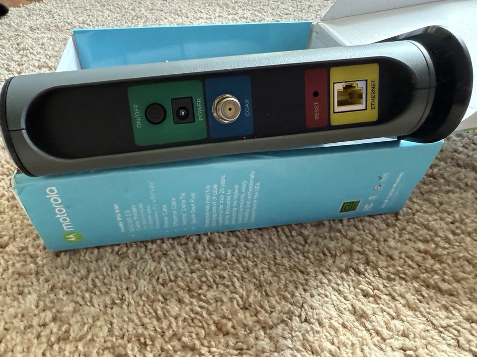 Motorola MB7621 Cable Modem Docsis 3.0 1000+ Mbps Xfinity Cox 24x8 Nib Router - Image 4 of 4